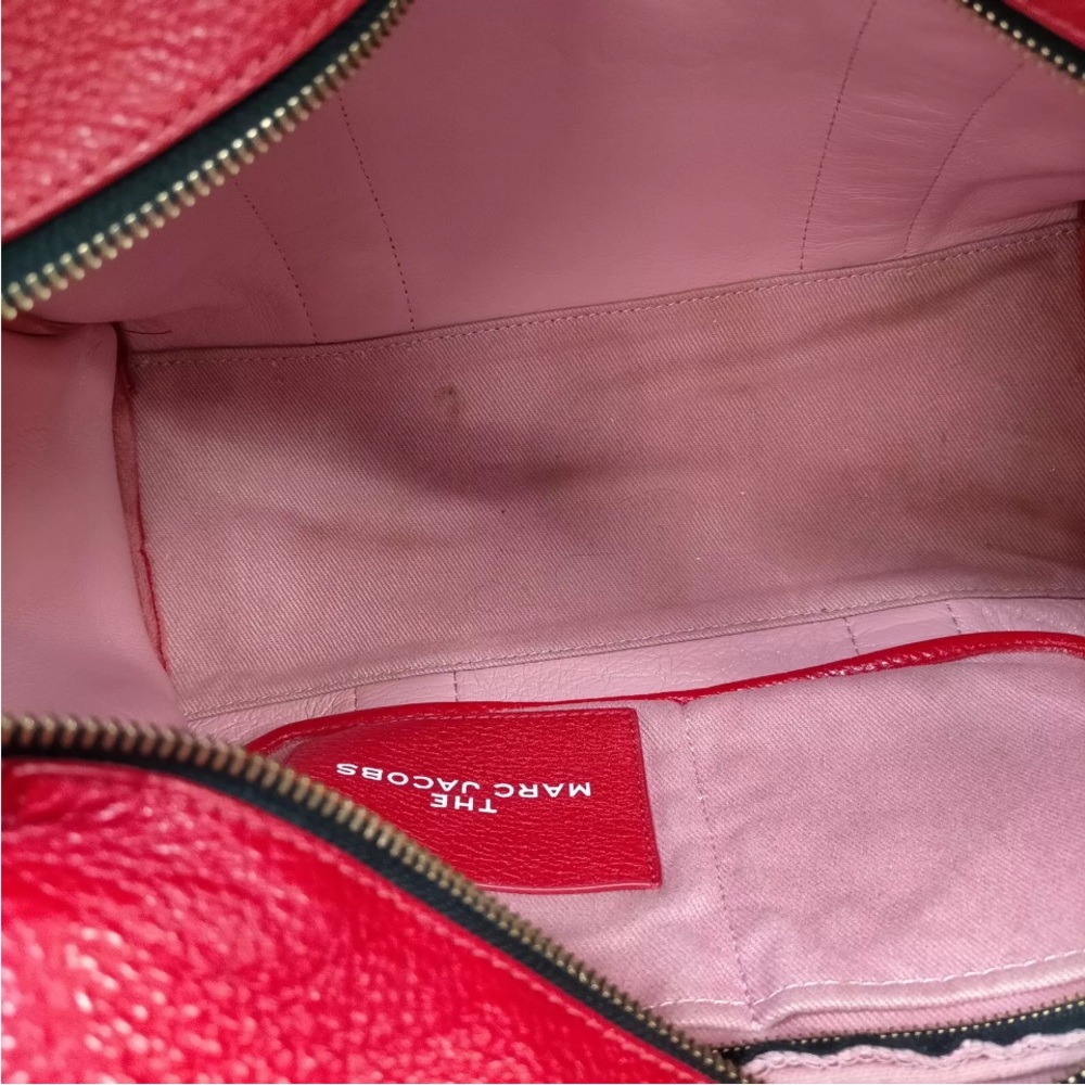 Marc Jacobs Red Tote with Dual Handles and Crossbody Strap - Picture 6 of 8